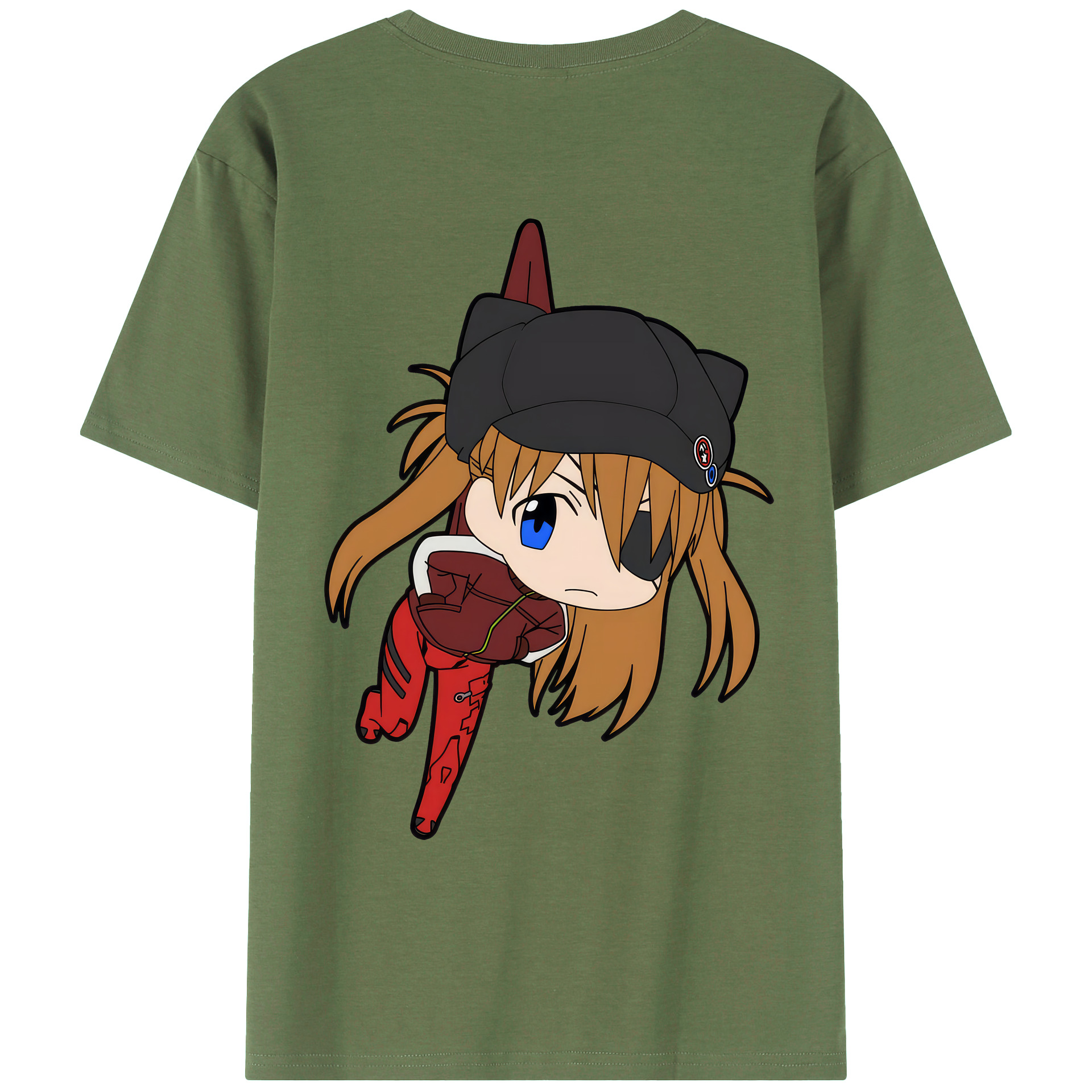 （画像用） EVA 新世紀エヴァンゲリオン 綿100％ メンズ半袖Tシャツ（バックプリント） 通気性